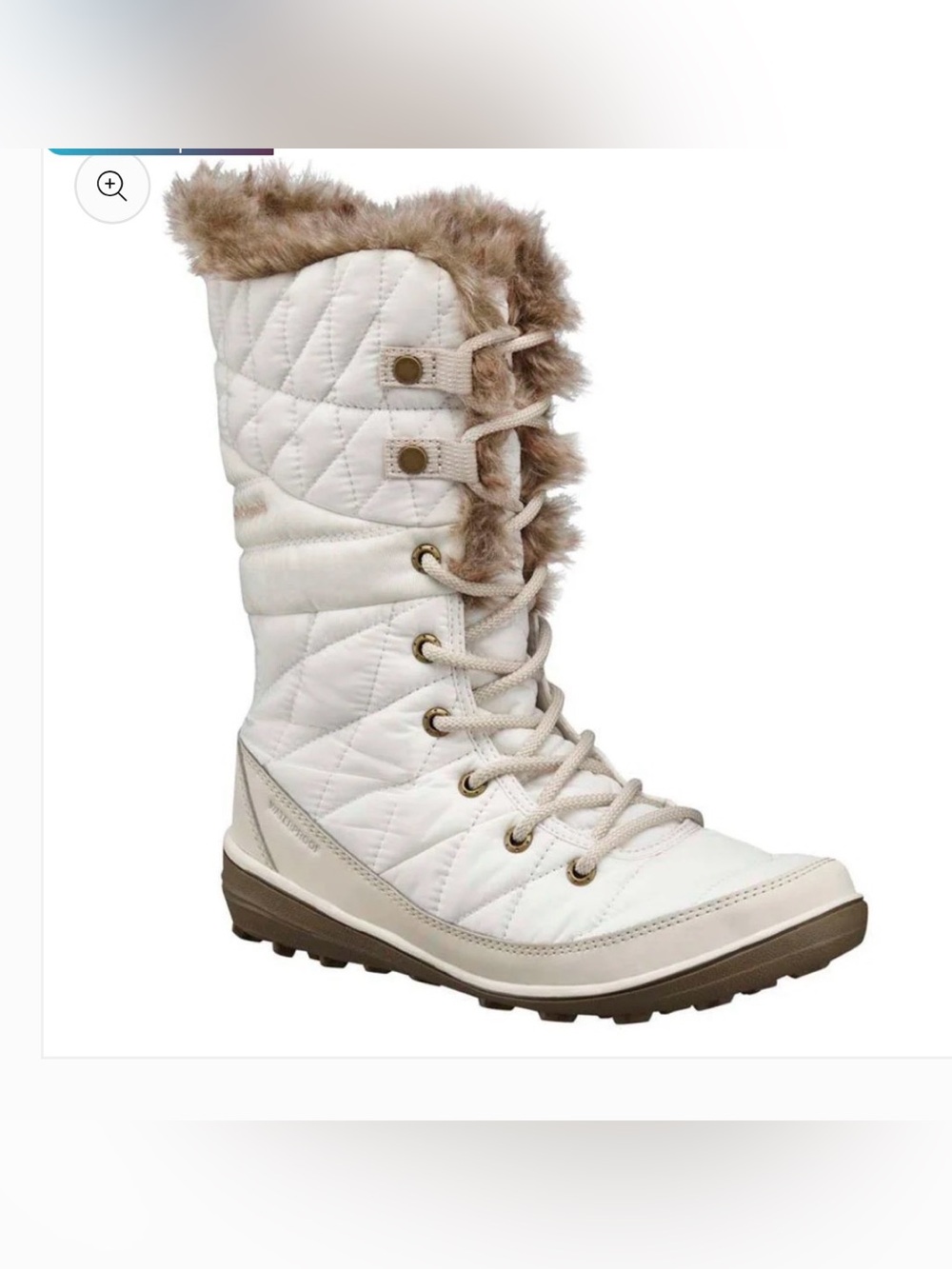 Columbia Minx Mid ll Omni Heat Heavenly waterproof, White Size 8